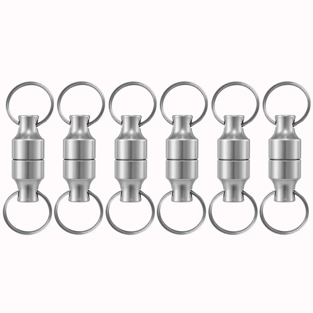 Strong Magnetic Keychain with Metal Ring – Anti-Loss Carbon Steel Car Key Holder Necklace & Storage Hanging Tool (1 Pair / 10PCS)