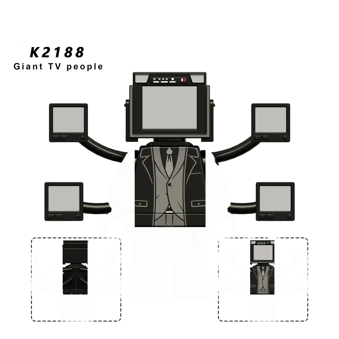 KDL Skibidi Toilet Man Anime Block Figures – TVMan, Titan, Cameraman & Speakerman Model Toy Gift for Kids