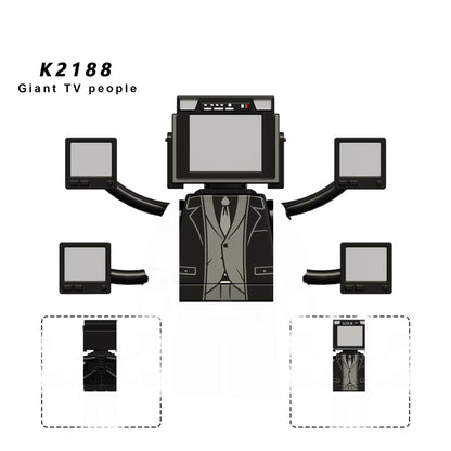 KDL Skibidi Toilet Man Anime Block Figures – TVMan, Titan, Cameraman & Speakerman Model Toy Gift for Kids