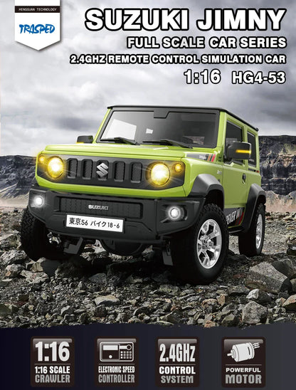 HG4-53 Pro Suzuki Jimny 1/16 Scale RC Car with Light, Sound & Smoke – 2.4G Remote Control Crawler