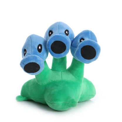 20cm Plants vs Zombies Plush Toys Set Peashooter Snow Pea Repeater Threepeater Gatling Pea Cartoon Game Stuffed Animals Pendants Kids Gift Plushies