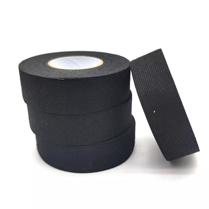 15 Meter Flame Retardant Adhesive Cloth Tape - Heat-resistant Tape for Car Cable Harness, Wiring Loom Protection (Width 9/19/25MM)