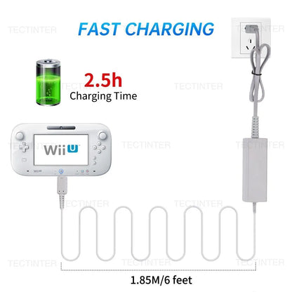 EU Plug AC Adapter Charger for Nintendo Wii U – Console & Remote Power Supply Cord
