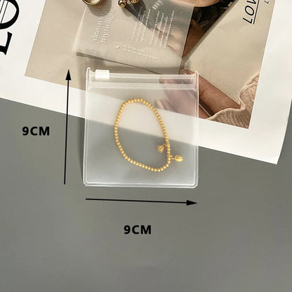 Personalized Transparent EVA Jewelry Zipper Bag – Frosted Plastic Storage Pouch for Ring, Earring, Necklace & Bracelet Packaging