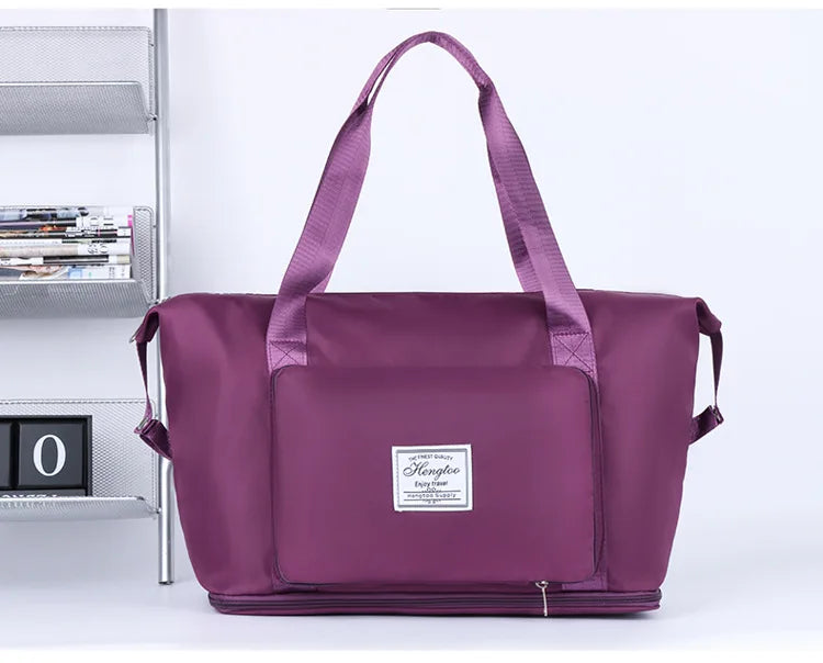 Large Capacity Travel Bag — Expandable, Waterproof, Foldable Luggage Organizer