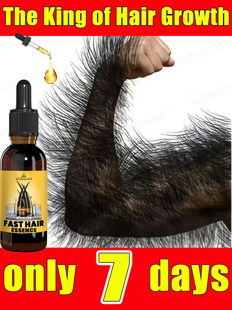 Rapid Hair Growth Serum – Beard, Chest & Body Hair Enhancer for Fuller, Thicker Growth