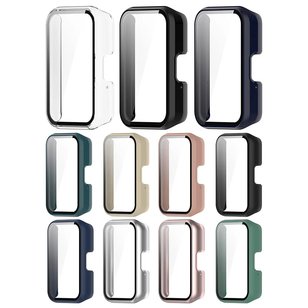 Protective Watch Case for Samsung Galaxy Fit 3 SM-R390 – PC Cover with Tempered Glass, Anti-Fall & Anti-Scratch