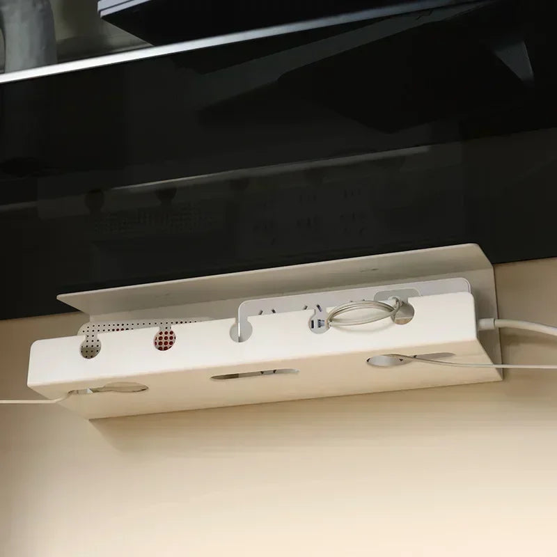 Under-Desk Cable Management Tray with Clamp – Sturdy, Spacious Power Strip and Cord Holder, No Drilling Required