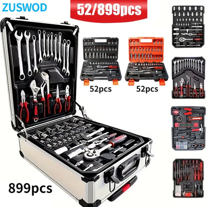 899-Piece Professional Tool Kit - Portable Multi-Function Toolbox for Home, Car Repairs & DIY Projects