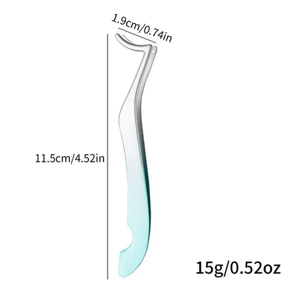 Professional False Eyelash Applicator Tweezers – Precision Lash Extension Clip & Curler Makeup Tool