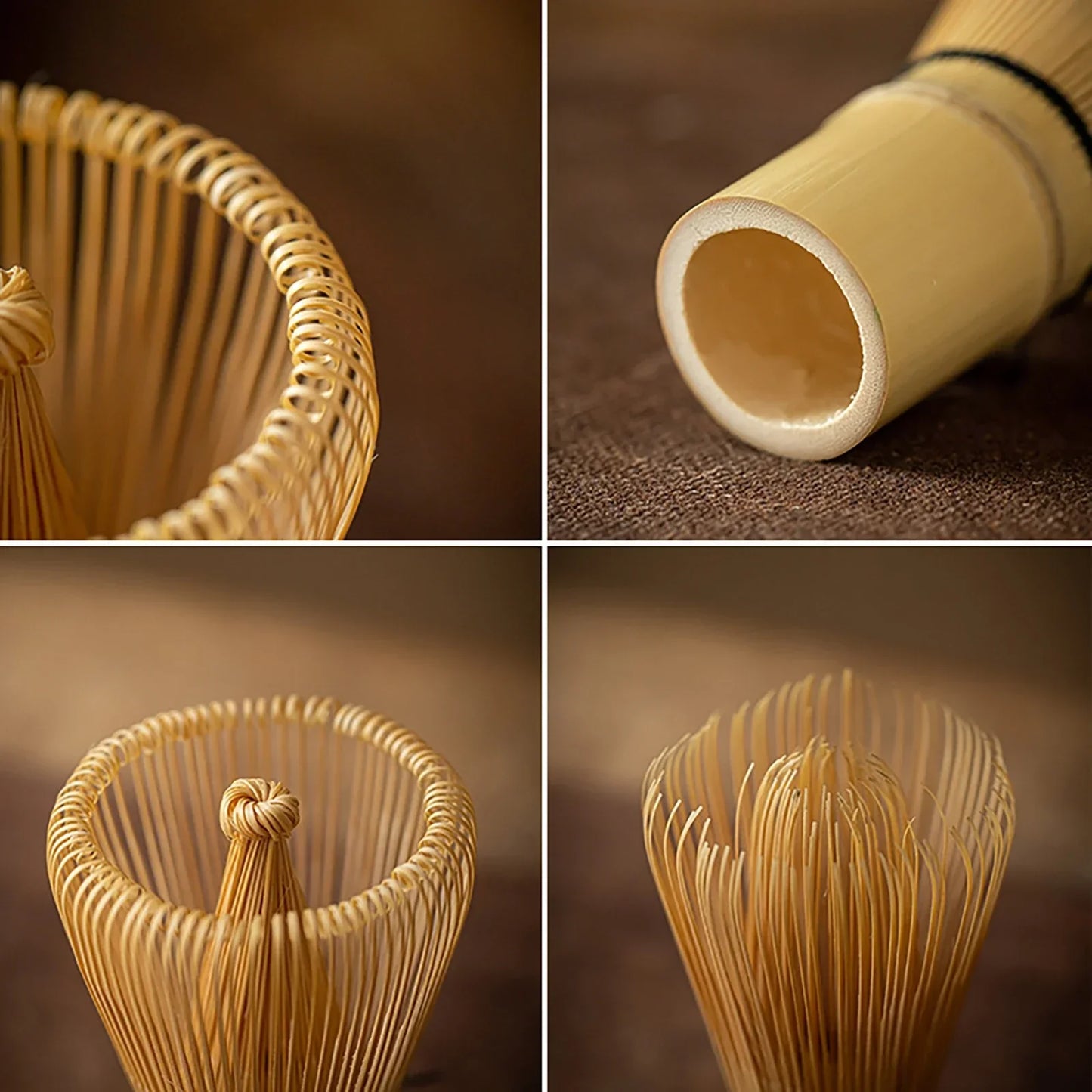 4/6Pcs Bamboo Matcha Tea Whisk Set – Scoop, Brush, Strainer & Bowl for Japanese Tea Ceremony
