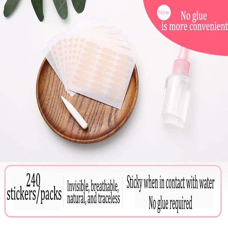 240PCS Invisible Eyelid Tape Stickers – Double Eyelid Lifting Patches for Drooping Eyelids MB310