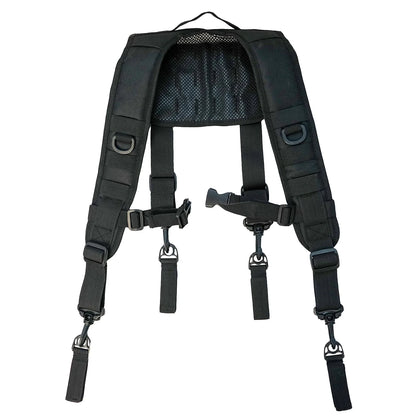Tactical Police Suspenders — Adjustable Duty Belt Harness with 4 Tool Belt Loops for Law Enforcement