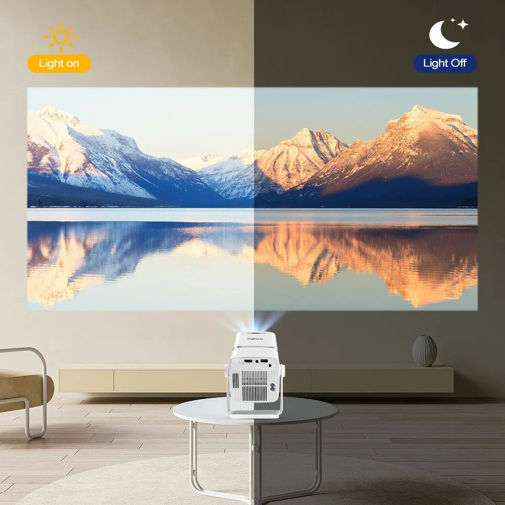 ThundeaL TD80W 4K Full HD Projector - Android WiFi 3D Home Theater, Portable Beam for Movies & Meetings (PK HY320)