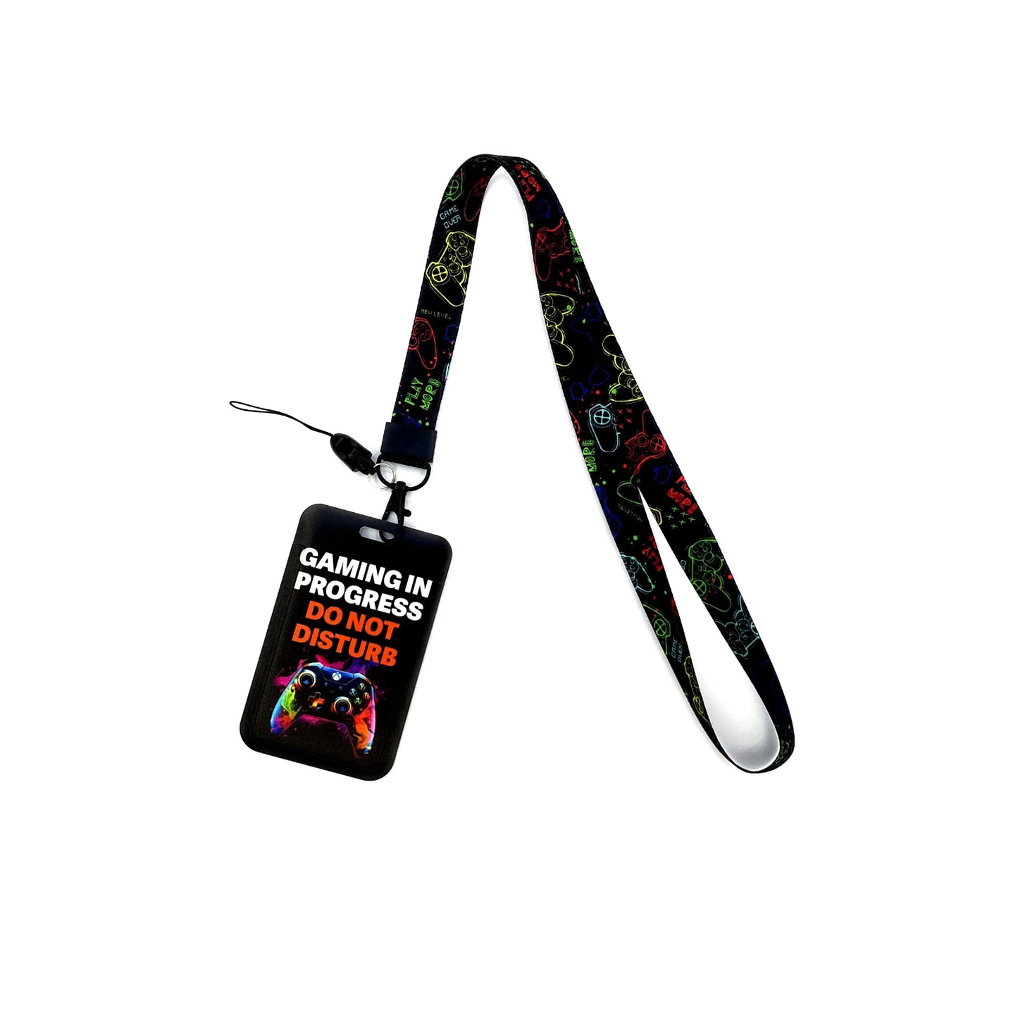 Gamer ID Card Holder Lanyard — Cool Credential Neck Strap & Badge Keychain for Men & Women