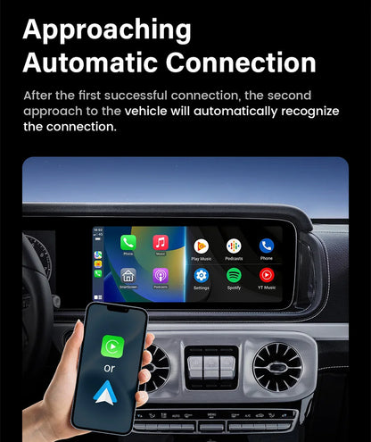 2025 Upgrade Wireless CarPlay & Android Auto AI Box – Dual-Band WiFi Bluetooth Auto Connect for iPhone & Android