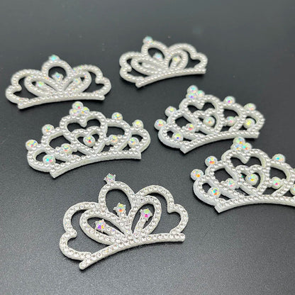12pcs Padded Crown Rhinestone Patches – DIY Clothes, Crafts & Headwear Decor Accessories