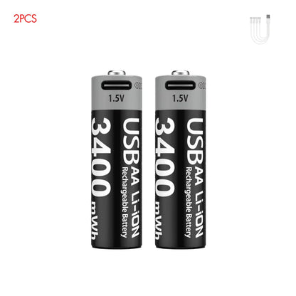 MATOV USB Rechargeable Li-ion AA 3400mWh & AAA 1100mWh 1.5V Batteries Pack