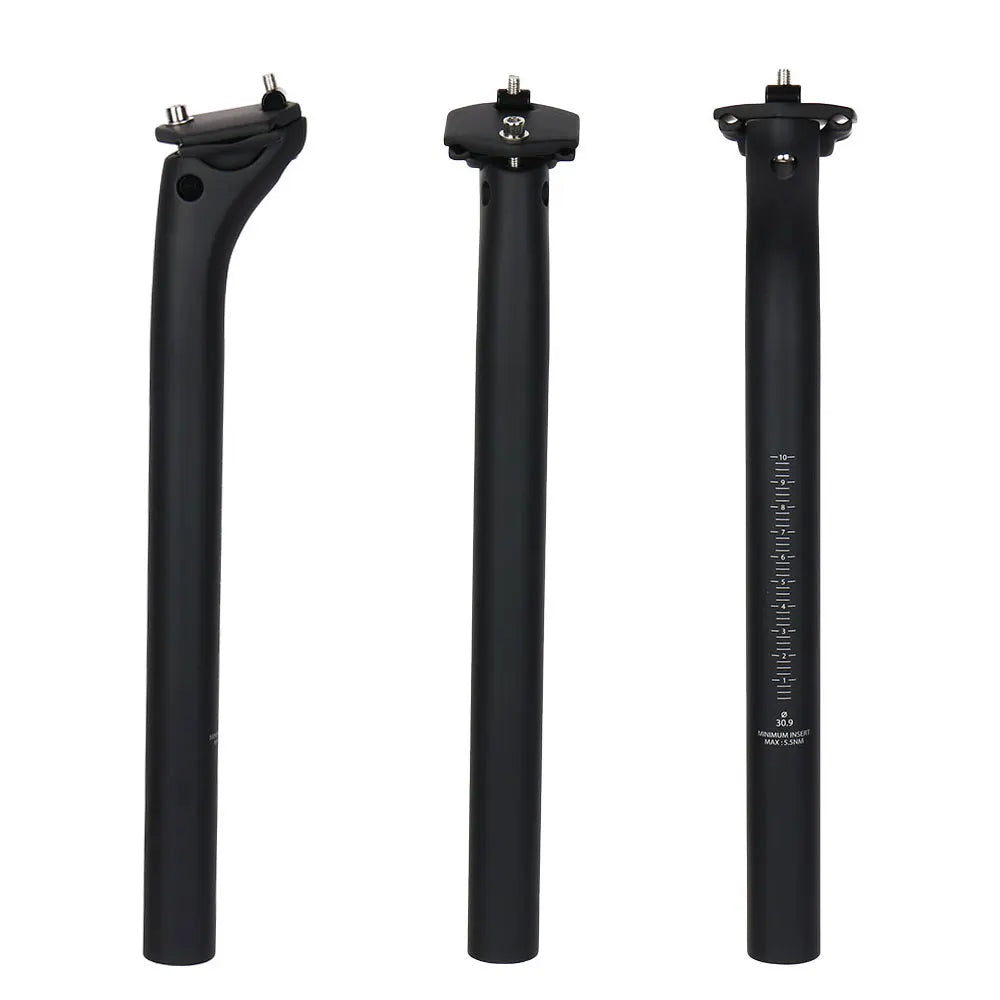 ELITAONE MTB Carbon Seat Post - 31.6/27.2mm, 20mm Offset, Road Bike Carbon Fiber Seatpost with Base Cover