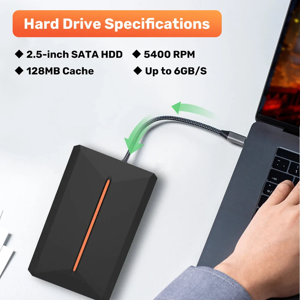 Launchbox 500GB Gaming Hard Drive Emulator for PS4, Switch, GameCube, PS3, PS2, Wii, WiiU with 3700+ 3D & AAA PC Games