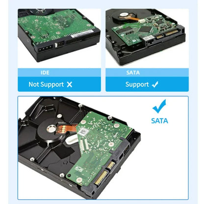 3.5" USB 3.0 to SATA HDD Enclosure — High-Speed External Hard Drive Case, Supports up to 10TB for PC & Laptop