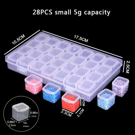 Multifunctional Transparent Storage Box Set - Ideal for Rice, Beads, Pills & Diamond Paintings, Convenient Organizer