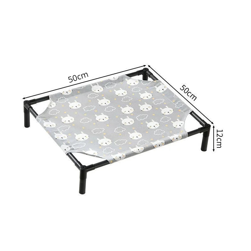 Portable Elevated Pet Bed: Folding Dog Camping Bed with Removable Washable Cat House - Four Seasons Dog Kennel for Puppy Comfort