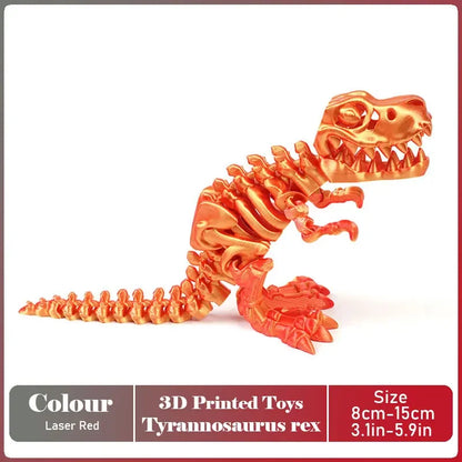 3D Printed Tyrannosaurus Rex Model - Realistic Jointed Movable Dinosaur Figure Toy & Desktop Decoration Gift