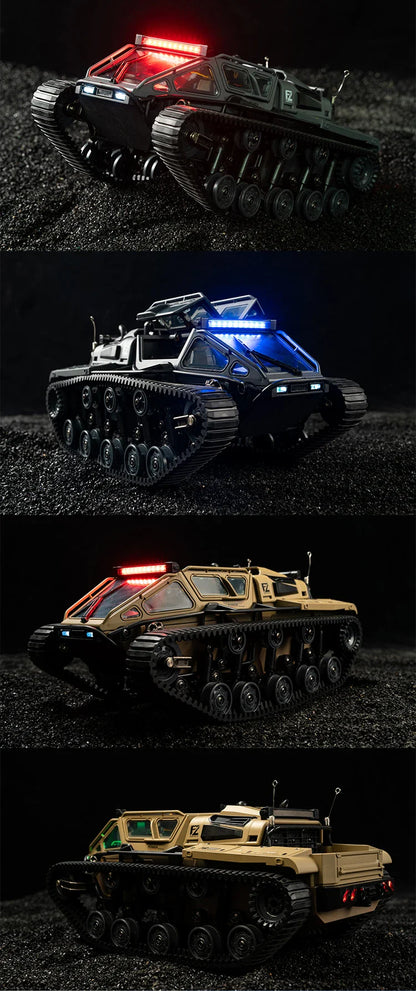 JJRC C8812 LED Tracked Tank RC Car — Full-Scale Simulation Model, Drift Remote Control Off-Road Vehicle Toy for Boys Gift