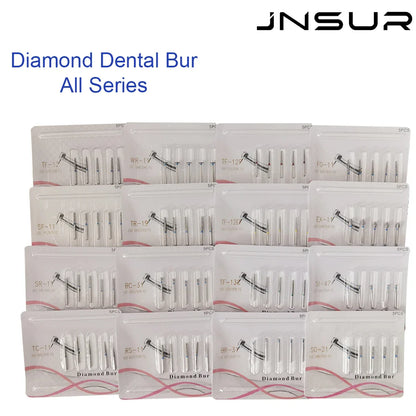 5pcs FG Dia 1.6mm Dental Drills – High-Speed Handpiece Diamond Burs for Teeth Whitening