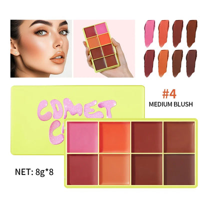 Curve Case Cream Makeup Palette - Eyebrow, Blush & Highlighter with Matte and Shimmer Finishes