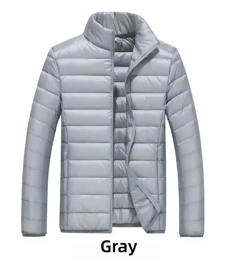 UETEEY Men’s Ultra-Light White Duck Down Jacket – Waterproof Casual Outdoor Padded Coat, Autumn Winter Lightweight