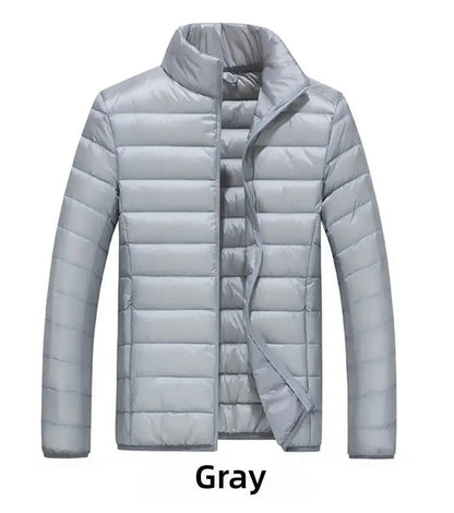 UETEEY Men’s Ultra-Light White Duck Down Jacket – Waterproof Casual Outdoor Padded Coat, Autumn Winter Lightweight