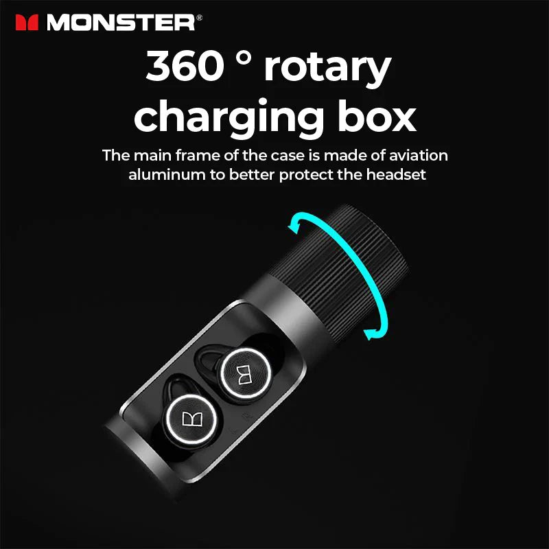 Monster Clarity 101 AirLinks TWS Earbuds – In-Ear Bluetooth Headphones with ENC Noise Cancelling, Waterproof Design & Mic