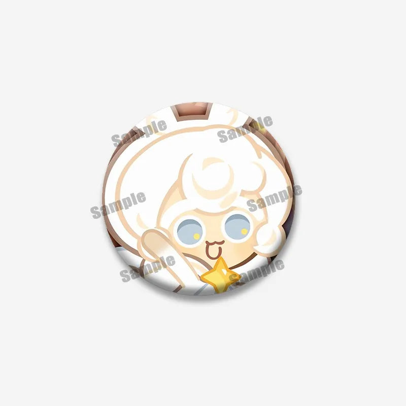 Cookie Run Kingdom Shadow & Milk Button Brooch – Cute Cartoon Enamel Pin for Bags, Clothing & DIY Accessories