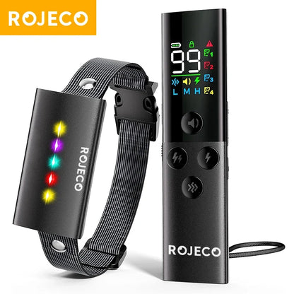 ROJECO Remote Dog Training Collar - 1600FT Waterproof IP67 Electric Bark Control Collar for Pet Training