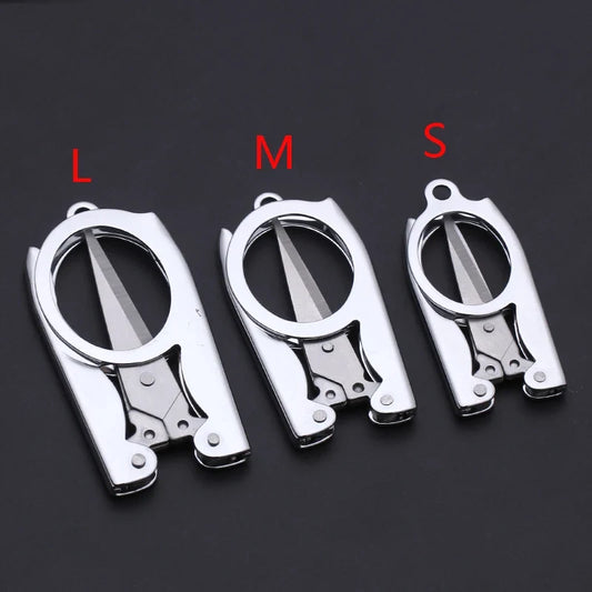 Folding Travel Scissors - Mini Portable Embroidery & Craft Scissors for Sewing, Thread & Tailoring