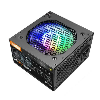 Aigo AK PC Power Supply Unit — 500W to 1000W Gaming PSU with 120mm RGB Fan for Desktop & BTC Mining