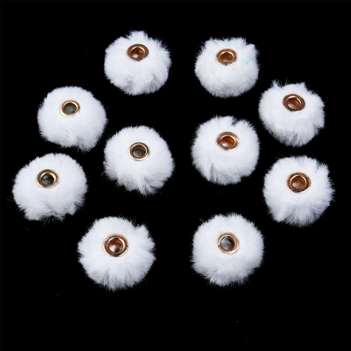 10pcs Plush Fur Ball Beads – Multicolor Pompom Spacer Beads for DIY Jewelry, Earrings & Bracelets