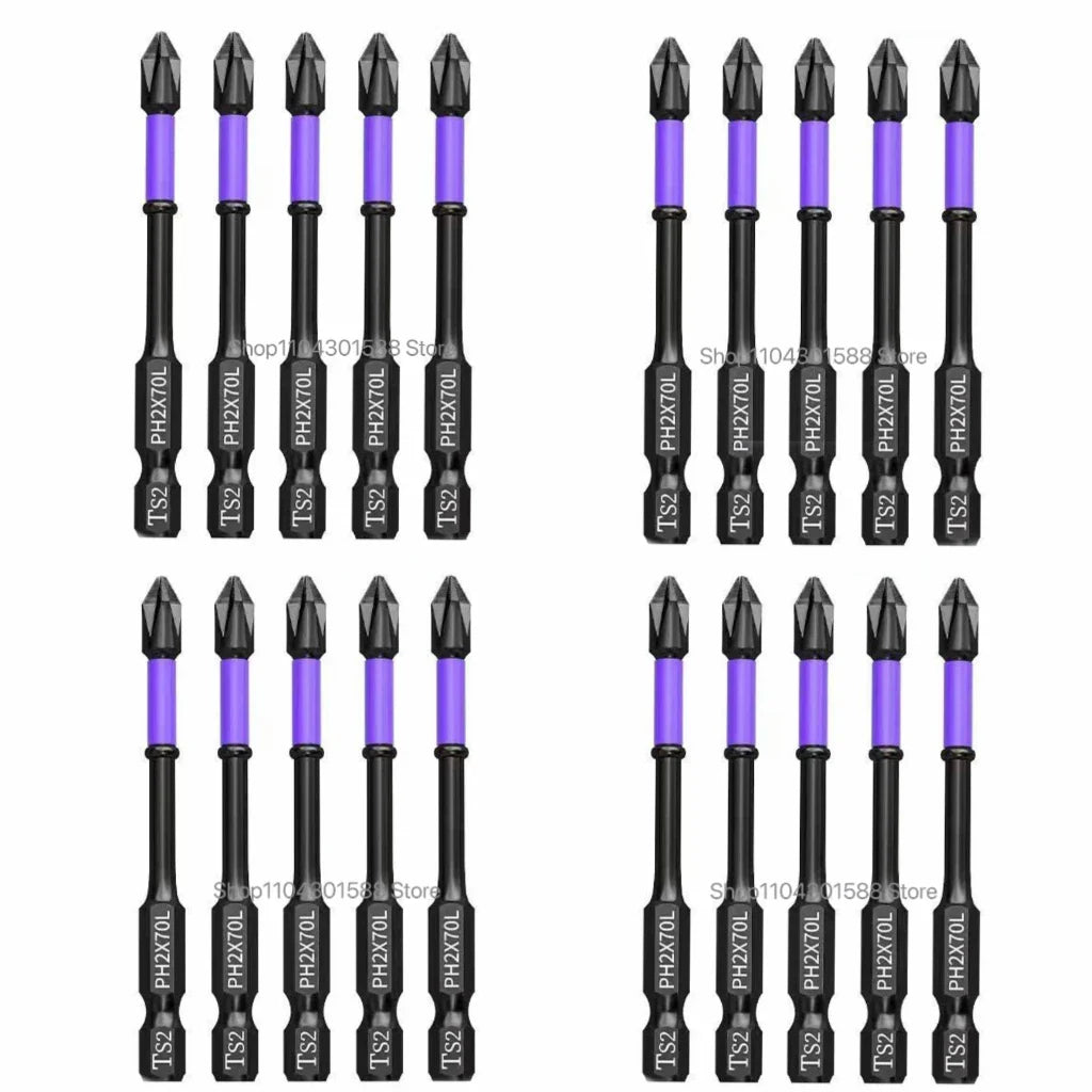 5–60PCS PH2 Magnetic Impact Driver Bit Set – Alloy Steel Cross Screwdriver Bits for Drill & Screw Driving Non-Slip Tool Kit