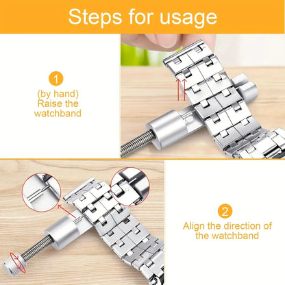 41-Piece Watch Band Tool Kit - Link Remover, Spring Bars & Spare Needles for Watch Strap Repair & Adjustment