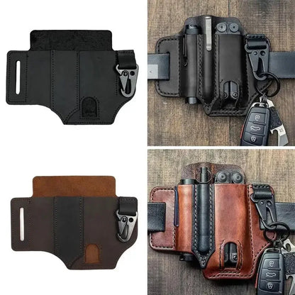 Leather Multitool Sheath - EDC Pocket Organizer Pouch for Leatherman Tools Camping Gear