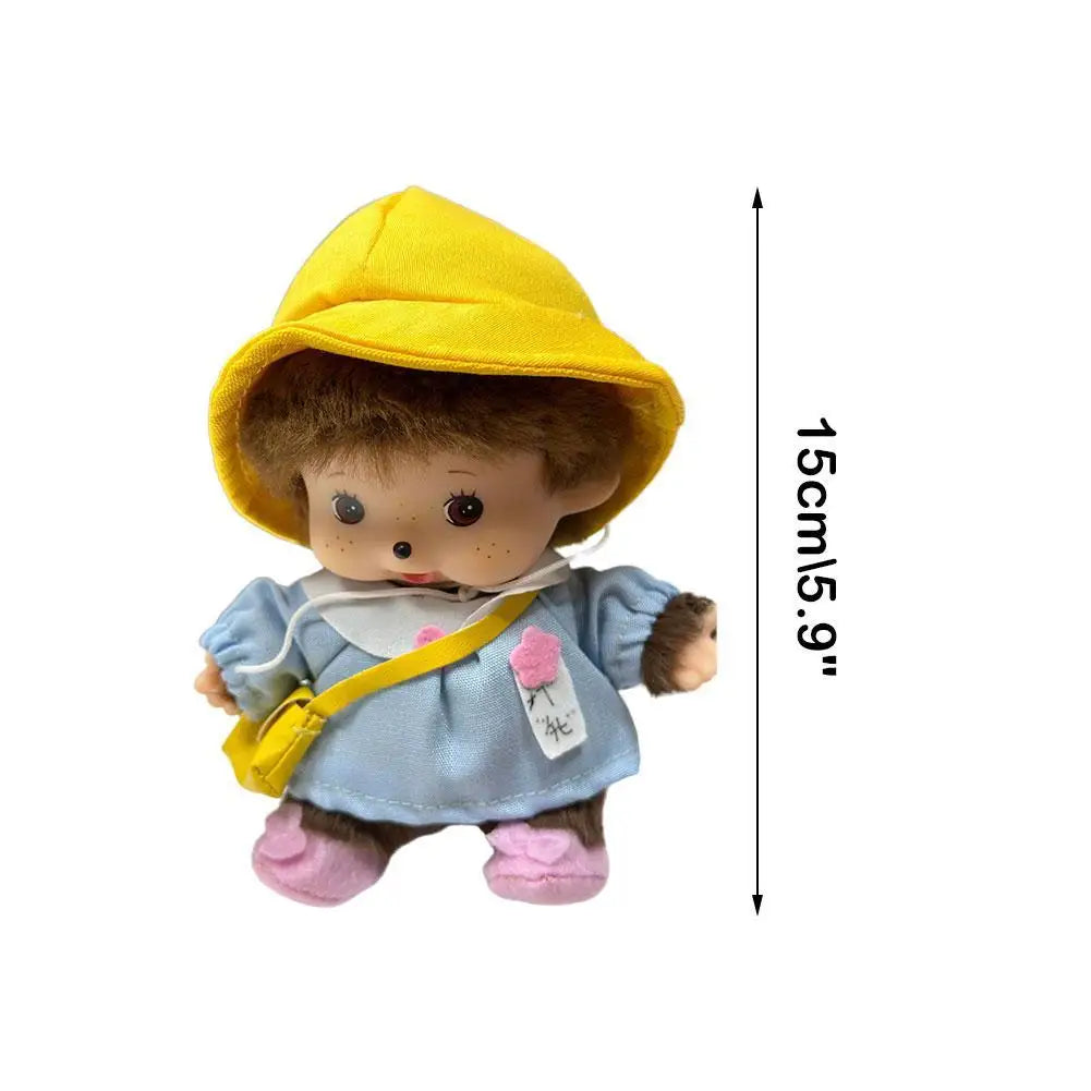 15/20cm Kawaii Mengqi Monkey Plush Doll – School Bag Pendant, Keychain Decor & Cute Birthday Gift