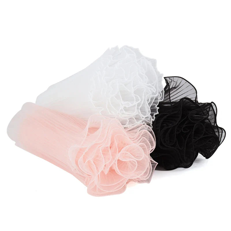 Tulip & Rose Pearl Mesh Tulle Roll — Flower Bouquet, Bobo Balloon, Birthday, Wedding & Anniversary Gift Wrapping