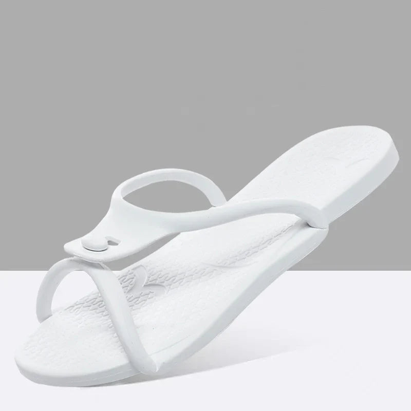 2024 Summer Foldable Travel Slippers for Men & Women – Lightweight EVA Non-Slip Beach & Indoor Soft Slides Sandals