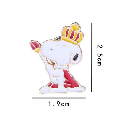 7 Pcs Kawaii Snoopy Brooch Set | Cartoon Anime Alloy Pins for Clothes, Bags & Accessories
