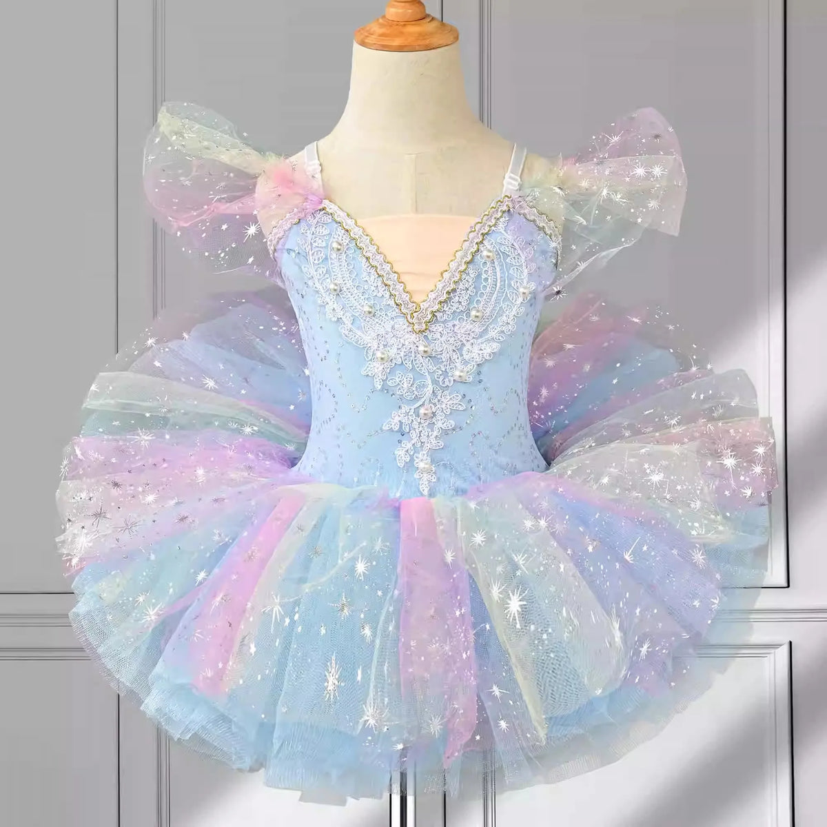 Girls Princess Ballet Tutu Dress - Elegant Stage Performance and Party Dance Costume