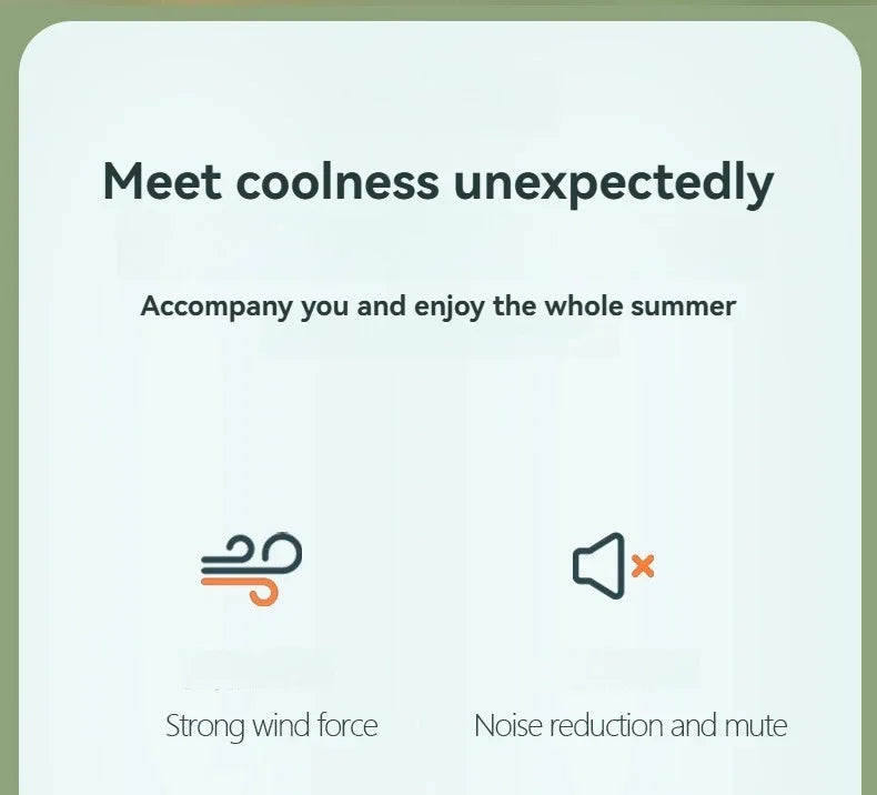 New Foldable USB Rechargeable Mini Fan | Handheld Desktop Fan with Cartoon Design & Hook for Outdoor, Home & Office Use