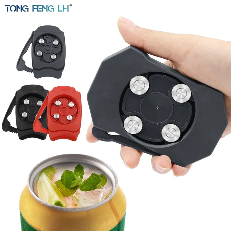 1 Set New Manual Magnet Bottle Opener - Edge-Steel Can Opener for Beer, Kitchen Accessories, Top Openers with Magnetic Cap Catcher