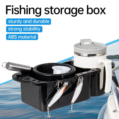 Marine Storage Caddy Box – Universal Boat Cup Holder, Phone & Drink Organizer for Yacht, Pontoon, & Fishing Cabin